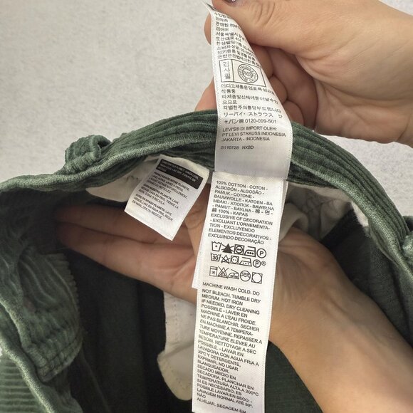Levi's Corduroy Carpenter Pants Mens 38x32 Green Workwear Utility 55849-0055 - Picture 12 of 13
